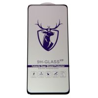 Защитное стекло для Oppo A96 (2.5D/закаленное, полная наклейка) <черный> в блистере ― OnlineBazar.su