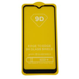 Защитное стекло для Samsung SM-M015F (Galaxy M01) (2.5D/полная наклейка) <черный>