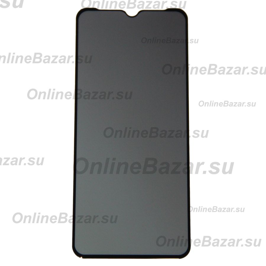 Защитное стекло для Samsung SM-A137F (Galaxy A13) (2.5D/антишпион, полная наклейка) <черный> ― OnlineBazar.su