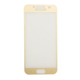 Защитное стекло для Samsung SM-A320F (Galaxy A3 2017) (2,5D/полная наклейка) <золото>