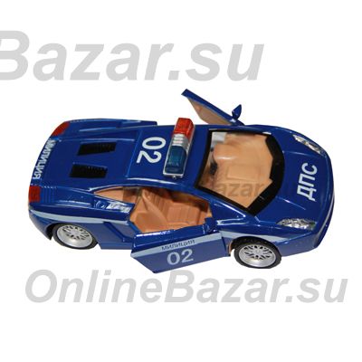 Игрушка Машина инерционная металлическая Lamborghini Gallardo ДПС с русской озвучкой <синий> ― OnlineBazar.su