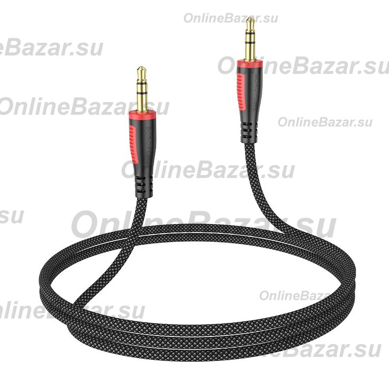 Кабель AUX 3.5 mm - 3.5 mm Borofone BL14 <черный> ― OnlineBazar.su