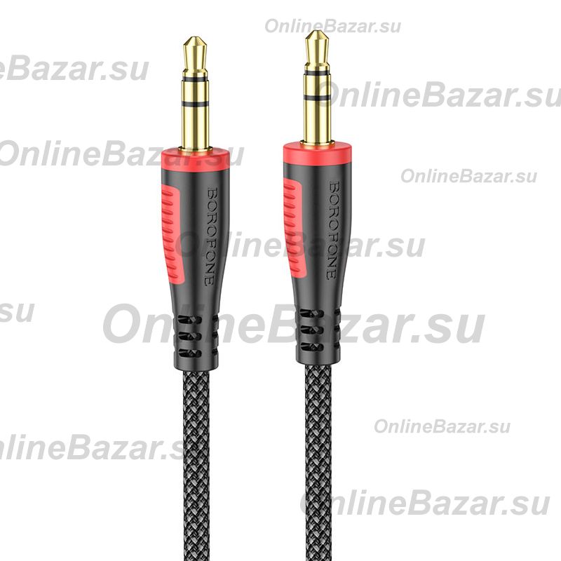 Кабель AUX 3.5 mm - 3.5 mm Borofone BL14 <черный> ― OnlineBazar.su