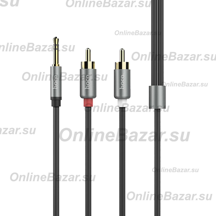 Кабель AUX RCA Hoco UPA-10 (1.5 м.) <серебристый> ― OnlineBazar.su