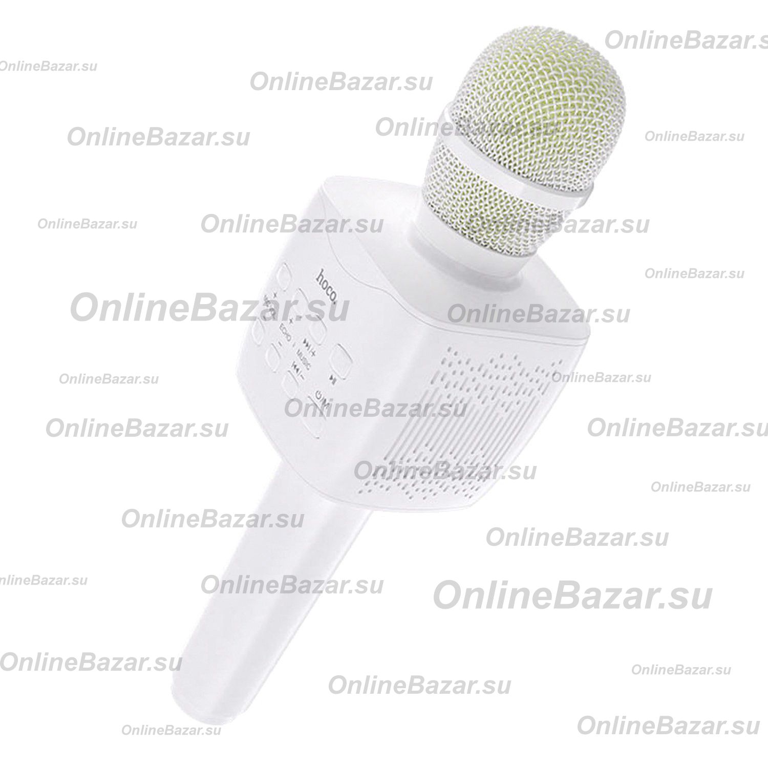 Микрофон для караоке Hoco BK5 Cantando <белый> ― OnlineBazar.su