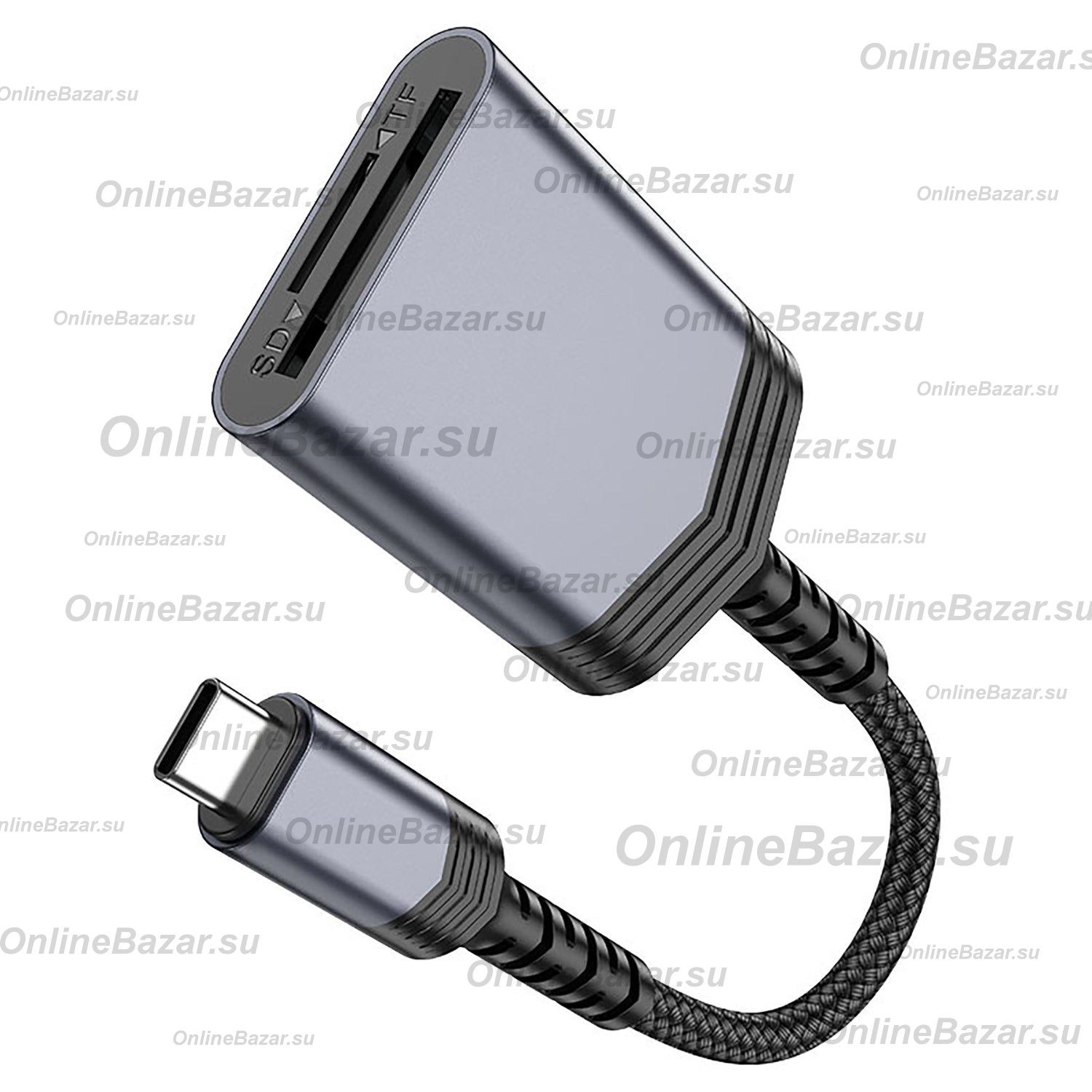 Карт-ридер Hoco UA25 (Type-C) <серый> ― OnlineBazar.su