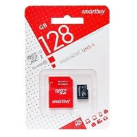 Карта памяти MicroSD 128 Gb CL10 Smart Buy в блистере с адаптером ― OnlineBazar.su