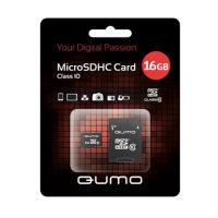Карта памяти MicroSDHC 16 Gb CL10 Qumo в блистере с адаптером ― OnlineBazar.su