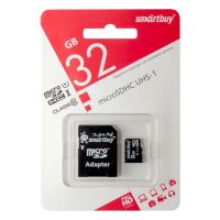 Карта памяти MicroSDHC 32 Gb CL10 UHS-I Smart Buy c адаптером ― OnlineBazar.su