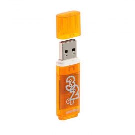 Карта памяти USB 32 Gb Smart Buy Glossy в блистере <оранжевый>