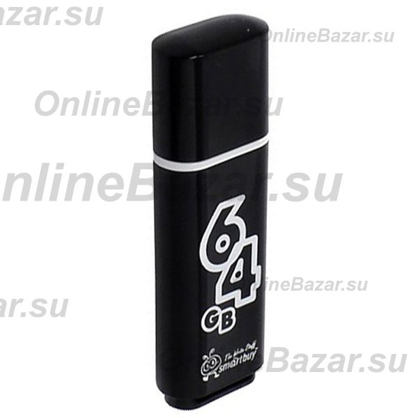 Карта памяти USB 64 Gb Smart Buy Glossy в блистере <черный> ― OnlineBazar.su