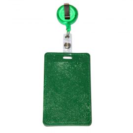 Картхолдер для электронных пропусков на рулетке <зеленый>