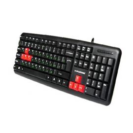 Клавиатура проводная Nakatomi Navigator KN-02U (USB) <черно-красный>