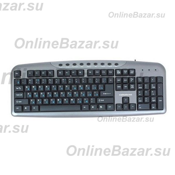 Клавиатура проводная Nakatomi Navigator-Multimedia KN-11U (USB) <серый> ― OnlineBazar.su