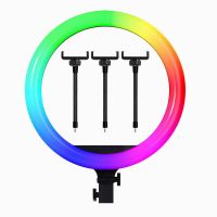 Кольцевая лампа MJ36 RGB для штатива, с держателем для телефона (36 см) ― OnlineBazar.su
