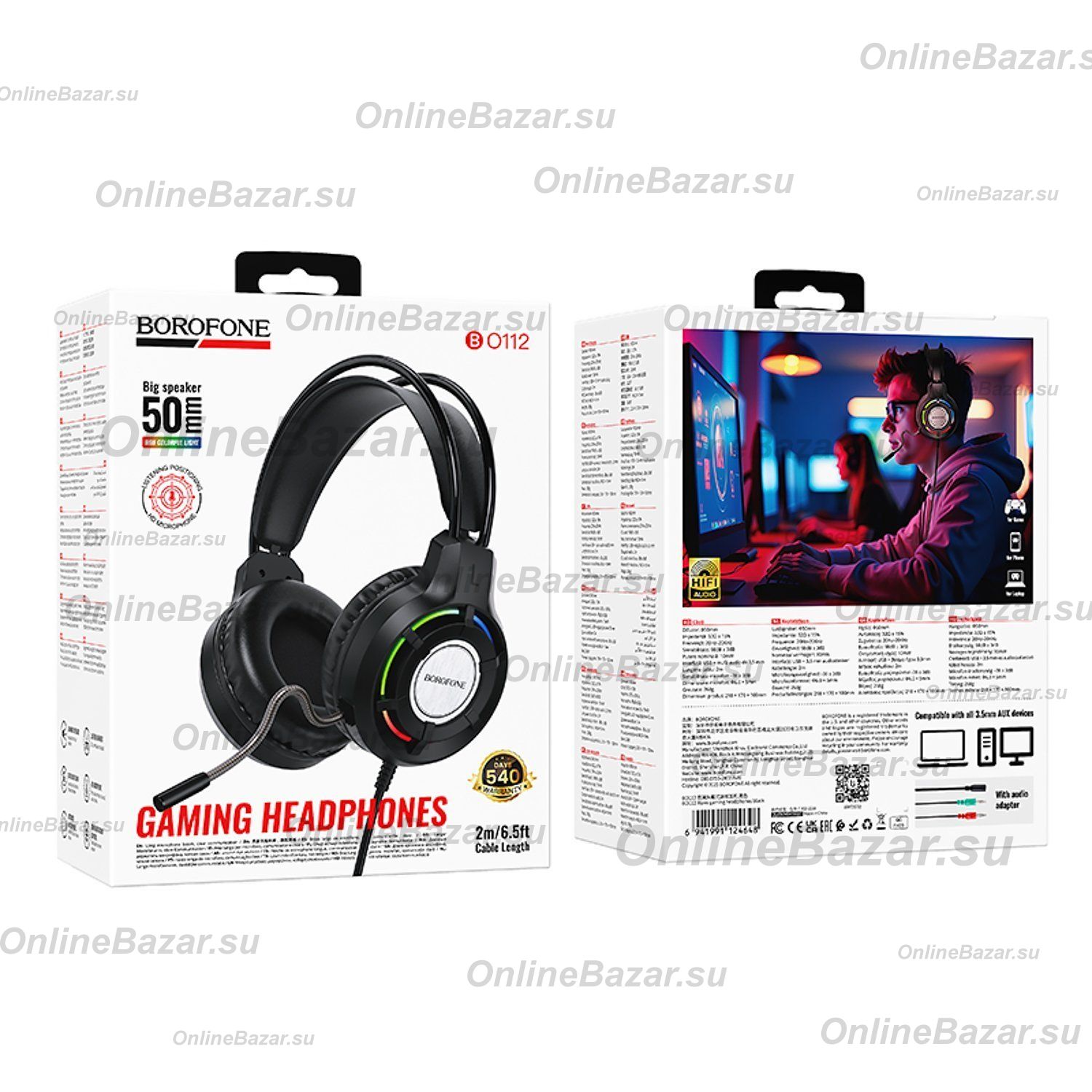 Гарнитура 3.5 Borofone BO112 <черный> ― OnlineBazar.su