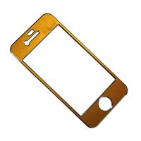 Накладки алюминивые на переднюю и заднюю панель Apple iPhone 4/4s <золотой> ― OnlineBazar.su