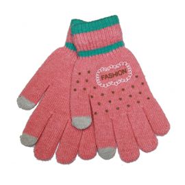 Перчатки для ёмкостных тачскринов (размер S) №3 <розовый>