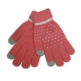 Перчатки для ёмкостных тачскринов (размер S) №4 <розовый>