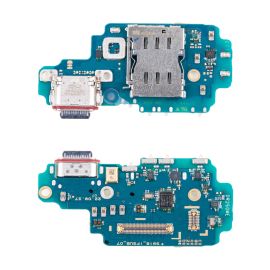 Плата нижняя для Samsung SM-S918E (Galaxy S23 Ultra) (Европейский рынок!!!) на системный разъем, разъем Sim-карты и микрофон (оригинал)
