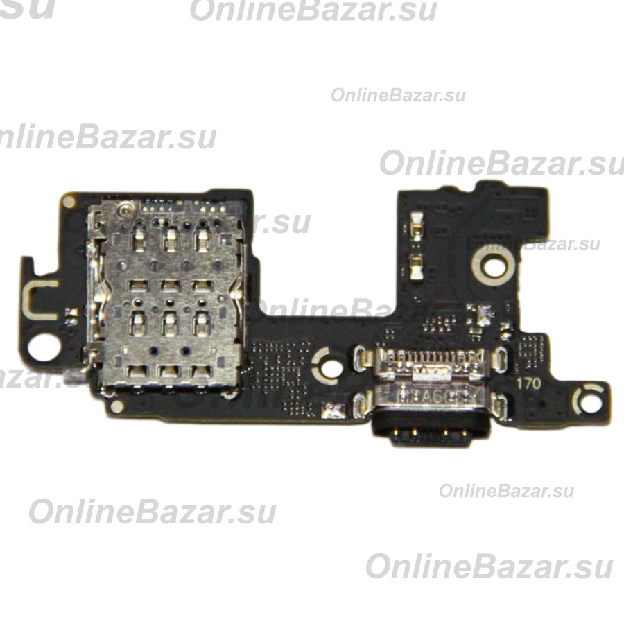 Плата нижняя для Xiaomi M2012K11C на системный разъем и разъем Sim и микрофон ― OnlineBazar.su