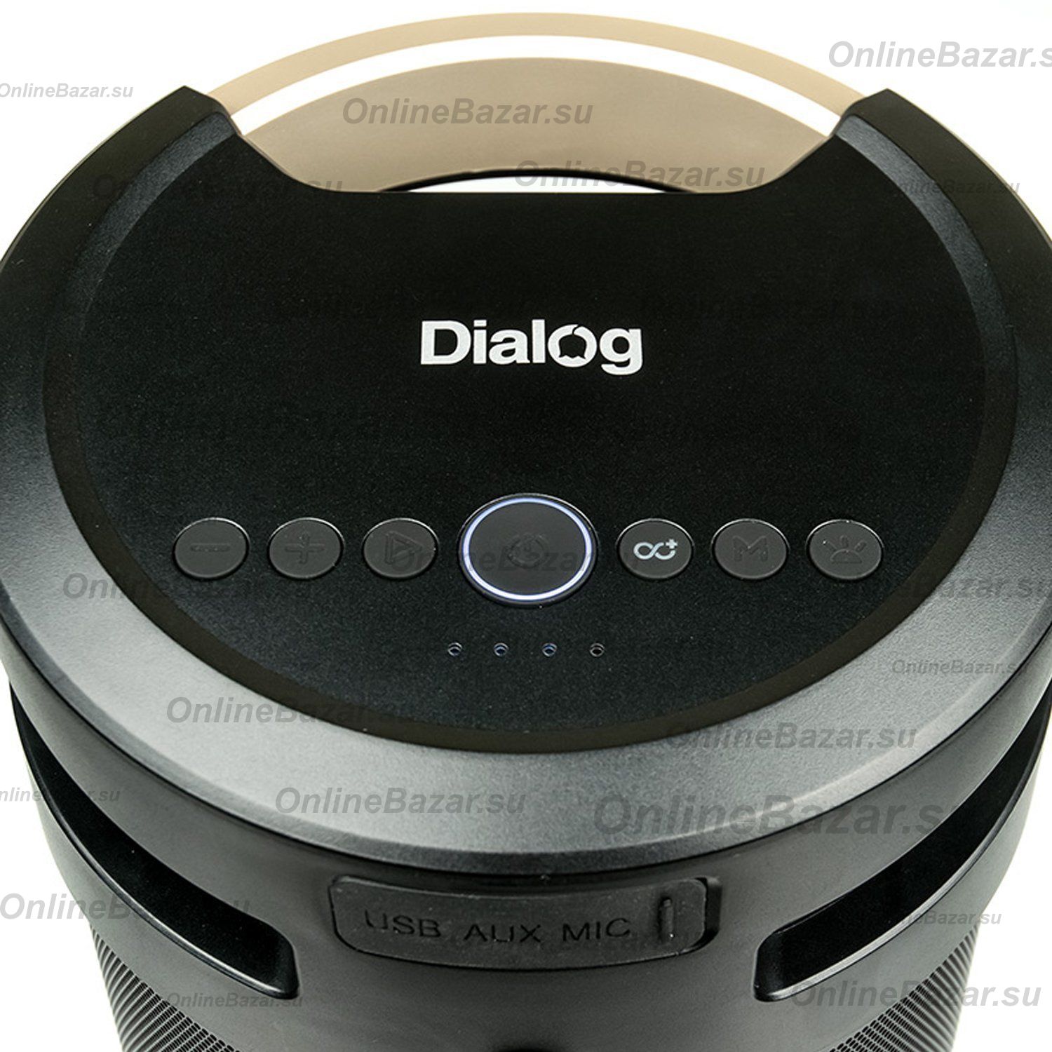 Колонка Dialog Progressive AP-1030 (Bluetooth/MicroUSB/USB/AUX/60 Вт/4400 mAh) <черный> ― OnlineBazar.su
