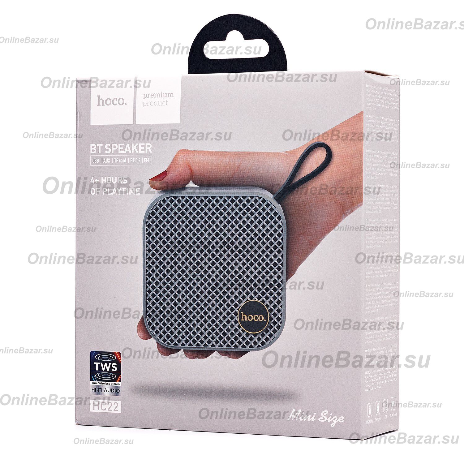 Колонка Hoco HC22 (Bluetooth/5 Вт/1200 mAh) <серый> ― OnlineBazar.su