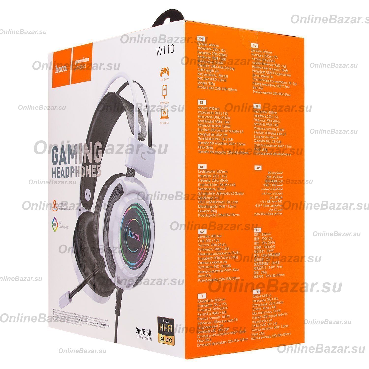 Гарнитура 3.5 Hoco W110 <белый> ― OnlineBazar.su