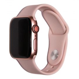 Ремешки для Apple Watch Series 6 (40 mm) Sport Band силиконовый (размер S) <розовый песок>
