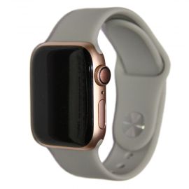 Ремешки для Apple Watch Series 6 (40 mm) Sport Band силиконовый (размер S) <серый>