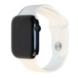 Ремешки для Apple Watch Series 4 (44 mm) Sport Band силиконовый (размер S) <белый>