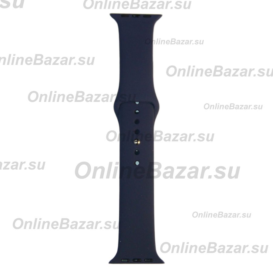 Ремешки для Apple Watch SE (40 mm) Sport Band силиконовый (размер L) <полночный синий> ― OnlineBazar.su