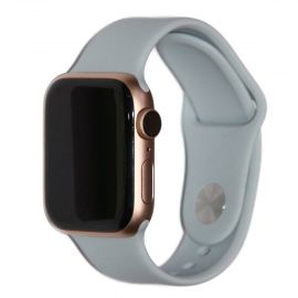 Ремешки для Apple Watch Series 5 (40 mm) Sport Band силиконовый (размер L) <серебристый>
