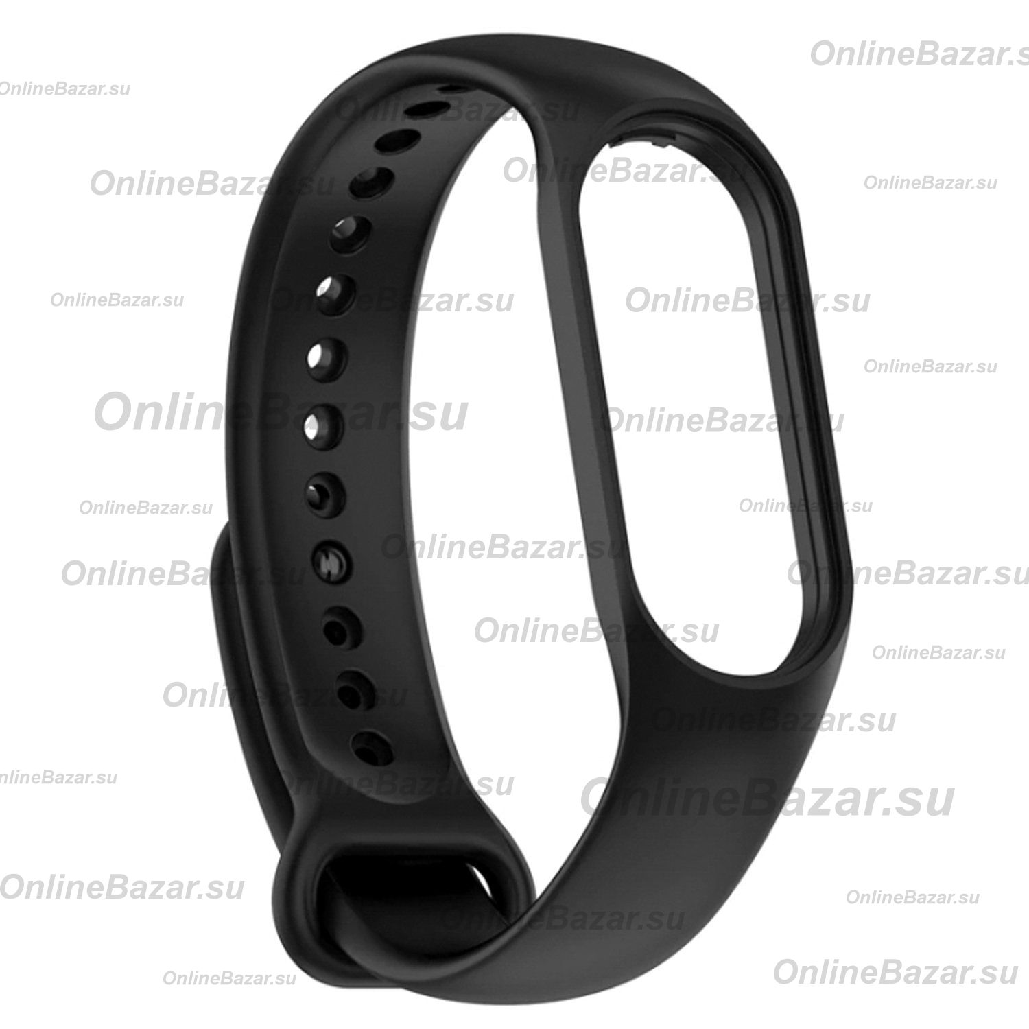 Ремешок для Xiaomi Mi Band 7 силиконовый <черный> ― OnlineBazar.su