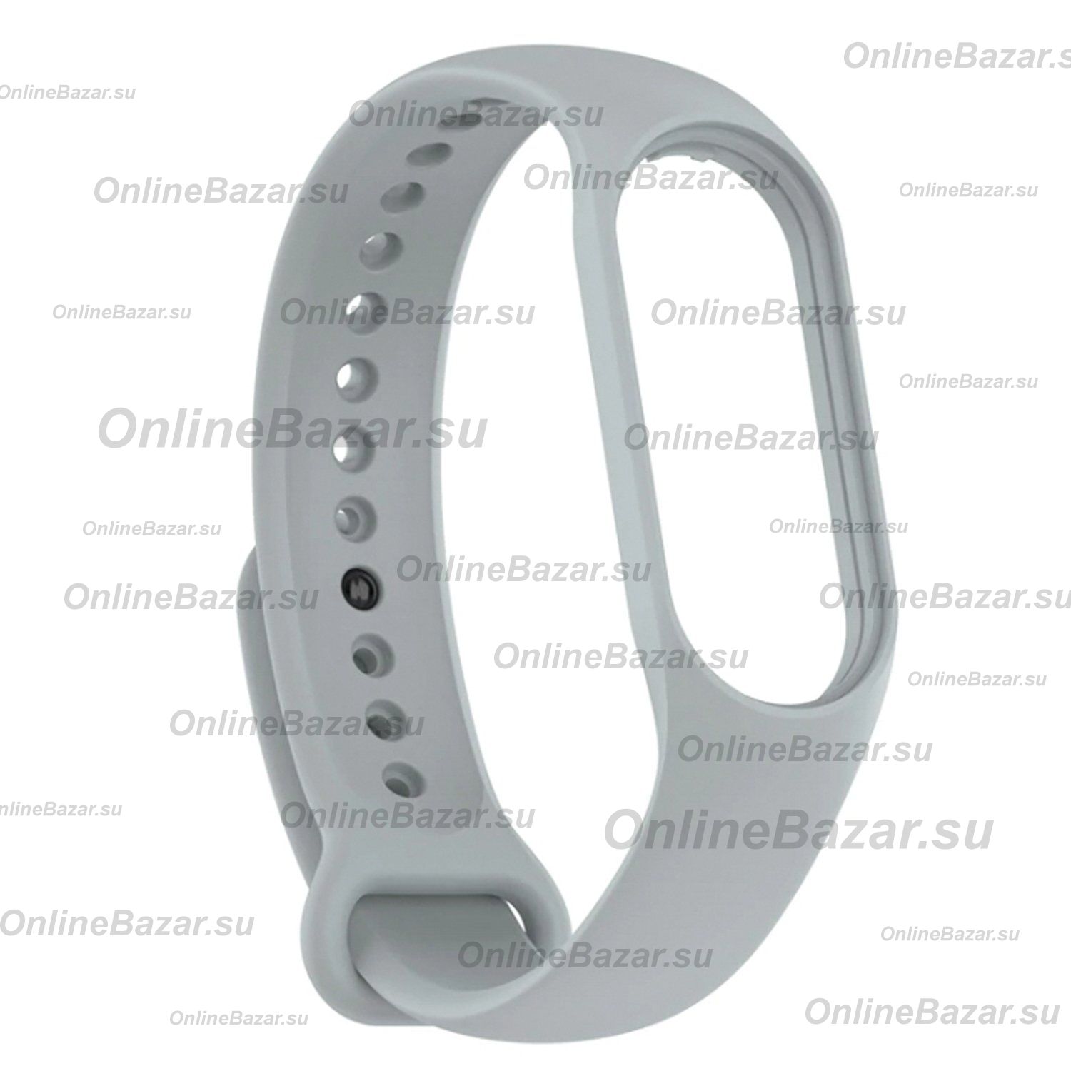 Ремешок для Xiaomi Mi Band 7 силиконовый <светло-серый> ― OnlineBazar.su