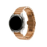 Ремешок для часов металлический блочный на застежке универсальный 22 мм <розовое золото> ― OnlineBazar.su