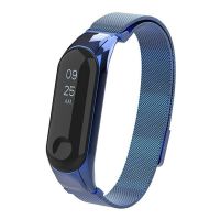 Ремешок для Xiaomi Mi Band 3 металлический, сетчатый <синий> ― OnlineBazar.su