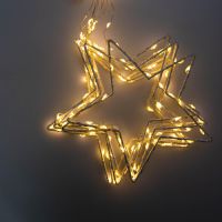 Светодиодная гирлянда внутренняя, занавес IDSC, ЗВЕЗДА 8 шт, 3 метра, белый тёплый (126132) ― OnlineBazar.su