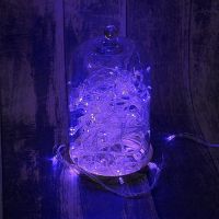 Светодиодная гирлянда (нить IDSL, 10 метров, 100 диодов, провод черный, диоды пурпурные) ― OnlineBazar.su