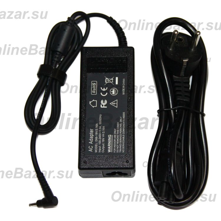 Сетевое зарядное устройство для ноутбука Acer (19V/3.42A/65W/штекер 3.0*1.1) ― OnlineBazar.su