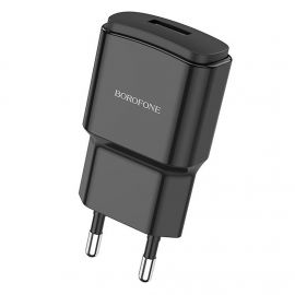 Сетевое зарядное устройство USB Borofone BA48A (2.1A) <черный>