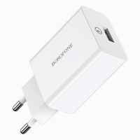 Сетевое зарядное устройство USB Borofone BA21A (3А/18W) <белый> ― OnlineBazar.su