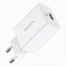 Сетевое зарядное устройство USB Borofone BA21A (3А/18W) <белый>