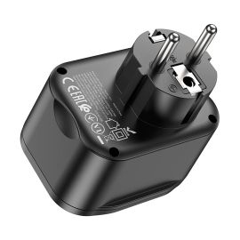 Сетевой фильтр Hoco NS3 (4000W/1 розетка/2 порта USB/QС3.0/порт USB-C PD) <черный>