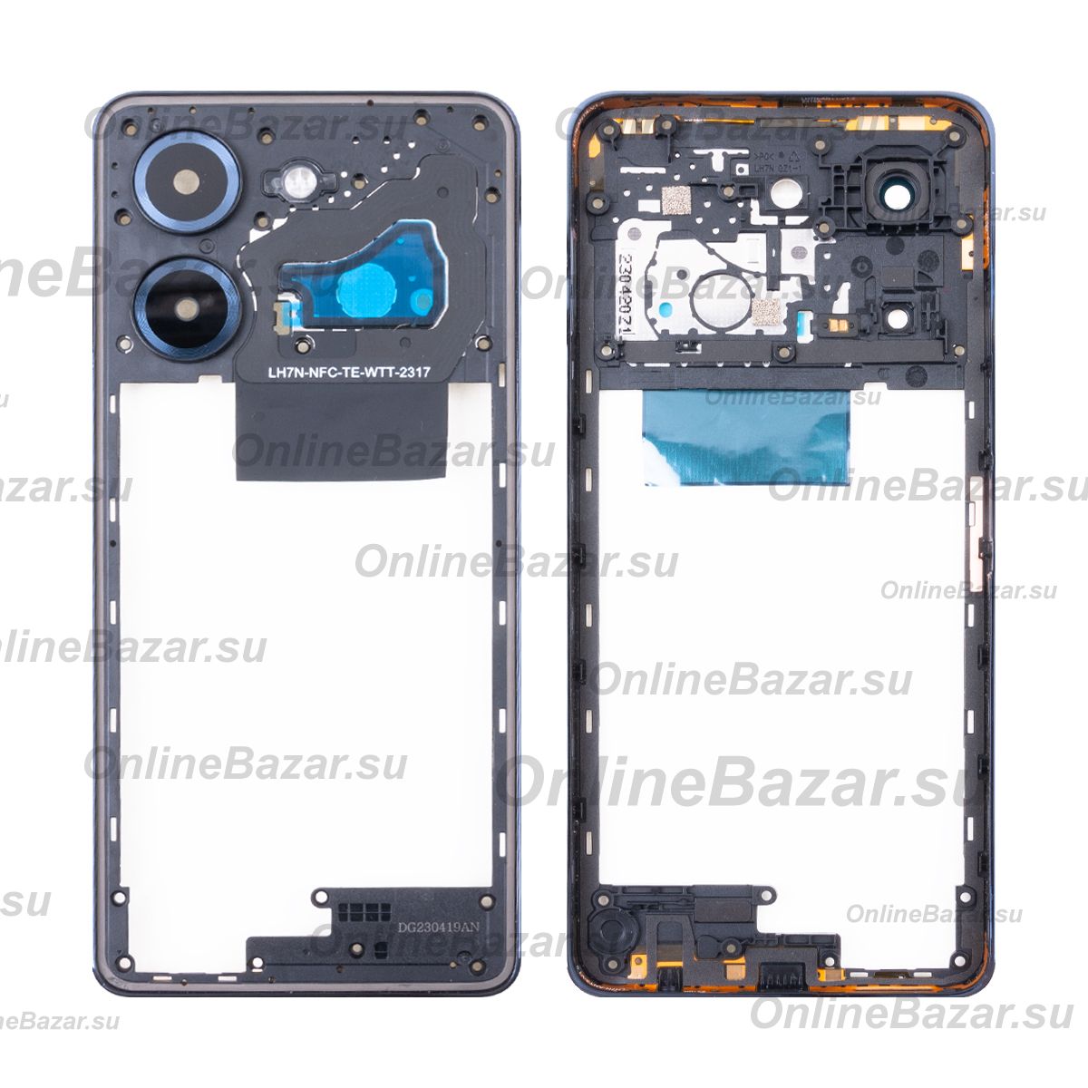 Средняя часть корпуса для Tecno Pova 5 (LH7n) <черный> ― OnlineBazar.su