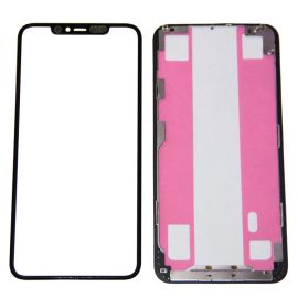 Стекло для Apple iPhone 11 Pro Max в сборе с рамкой и OCA пленкой <черный>
