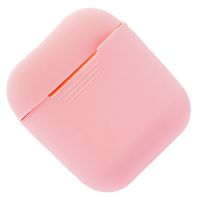 Чехол для кейса наушников Apple AirPods силиконовый тонкий <розовый> ― OnlineBazar.su