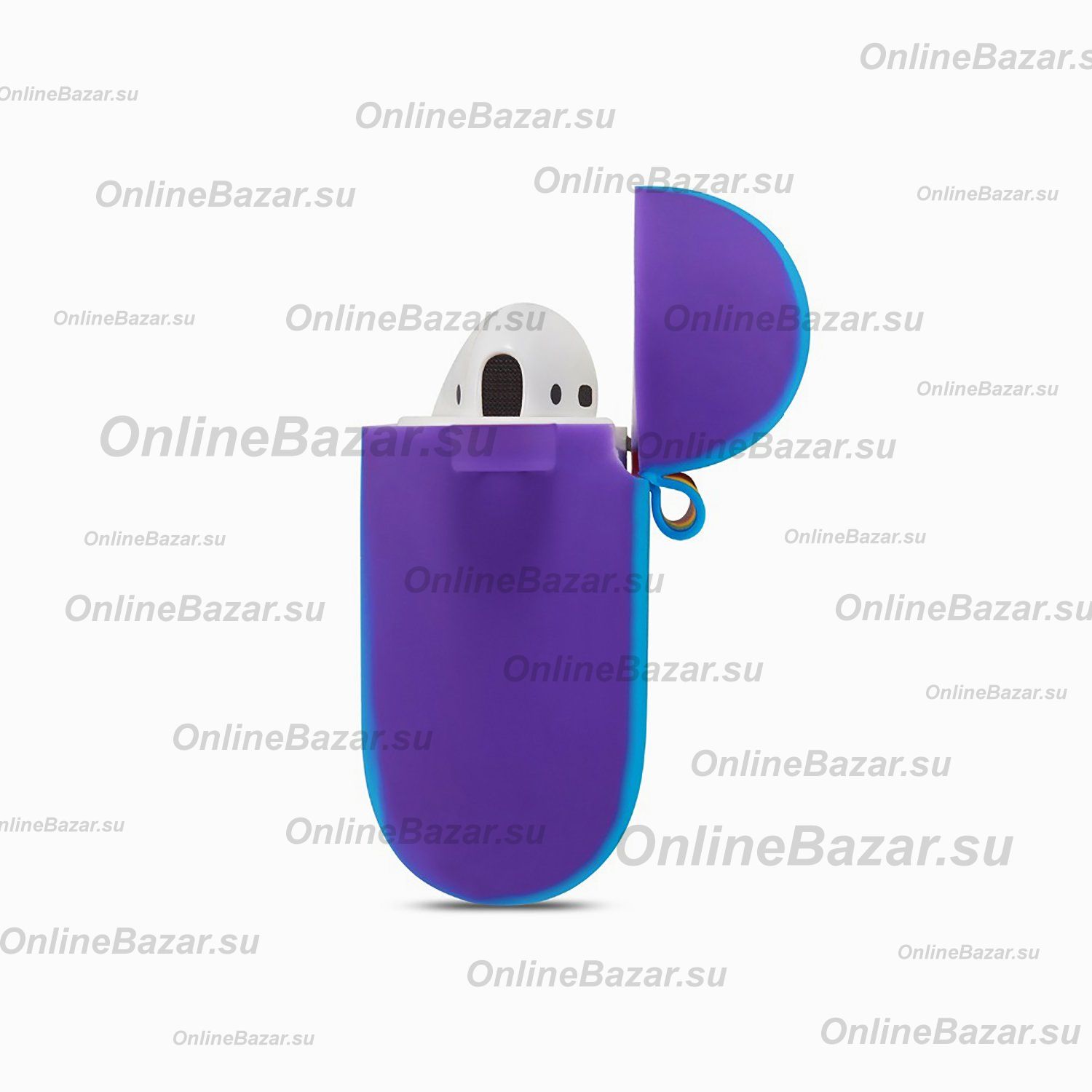 Чехол для кейса наушников Apple AirPods 2 силиконовый серия 2 <радуга> ― OnlineBazar.su