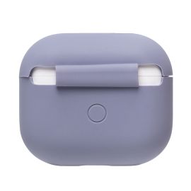 Чехол для кейса наушников Apple AirPods 3 силиконовый тонкий <фиолетовый>