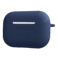 Чехол для кейса наушников Apple AirPods Pro силиконовый с карабином  <синий> ― OnlineBazar.su